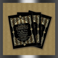 Luxe Gold Black Great Gatsby Roaring Mariage des a