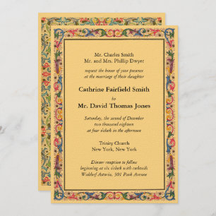 Invitation Luxe Gold Florentine Mariage Arabesque