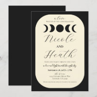Luxe Luna Noir & Crème Phase Lunaire Mariage 