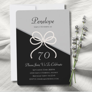 Invitation Luxe Moderne Simplement Époustouflant 70e Annivers