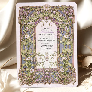 Invitation Luxueux Art Nouveau Floral Mariage