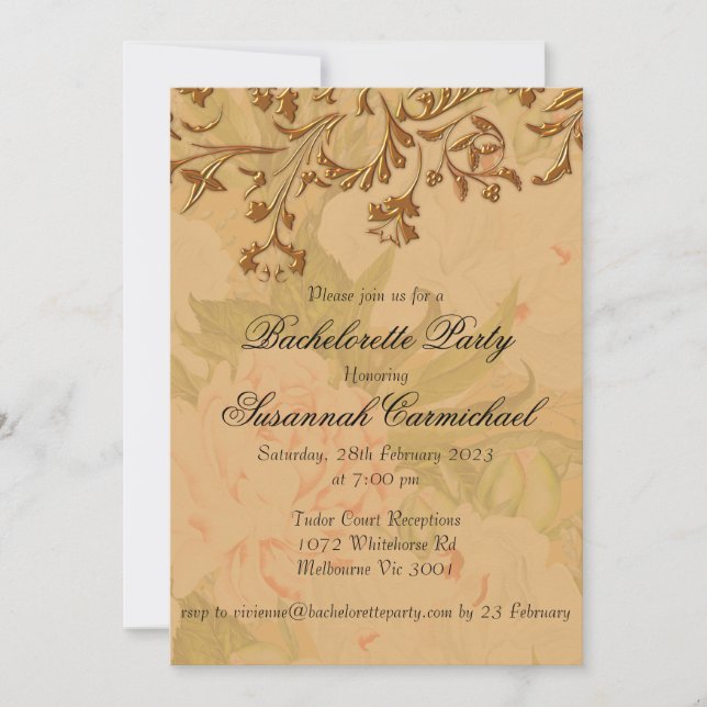 Invitation Luxueux et élégant Boho Bachelorette (Devant)