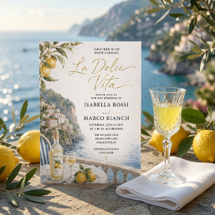 Invitation Luxueux La Dolce Vita Côte amalfitaine