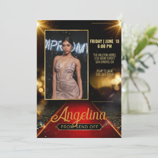 Invitation Luxueux Prom Envoyer Hors Graduation Tapis rouge