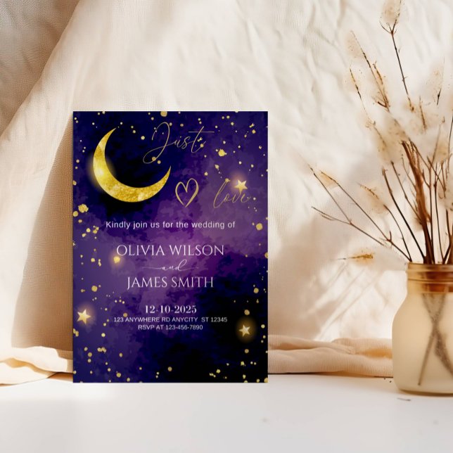 Invitation  Luxury Galaxy Wedding - Starry Night Party (Créateur téléchargé)