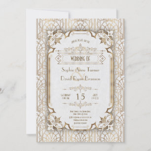 Invitation Luxury Gold Art Deco Great 20s Wedding