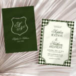 Invitation Luxury Old Money Green Vintage Ivory Wedding<br><div class="desc">This is a Luxury Old Money Green Vintage Ivory Wedding Invitation!</div>