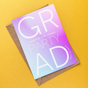 Invitation Lycée de fin d'année Blanc Ombre moderne minimalis