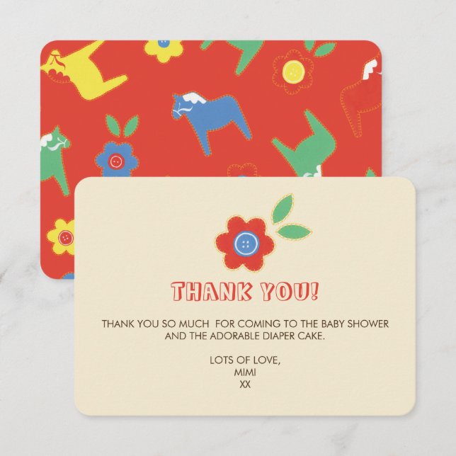 Invitation Lycka Till Merci (Devant / Derrière)