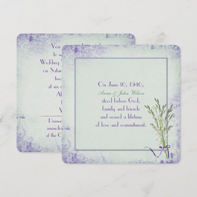 Invitation Lys de la Vallée Renouveau (Devant / Derrière)