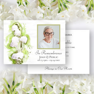 Invitation Lys des fleurs de la vallée Anniversaire de la mor