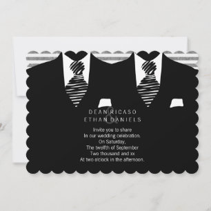 Invitation M. et M. Suit et Cravate Gay Mariage