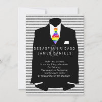 M. et M. Suit et Rainbow Cravate Mariage gay