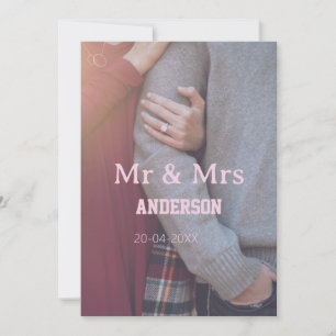 Invitation M. et Mme ajoutent la date de la photo de mariage
