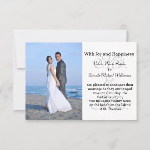 Invitation M. et Mme Gray - Annonce de mariage photo 3x5