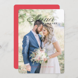 Invitation M. et Mme Just Marié Premier Noël Ensemble