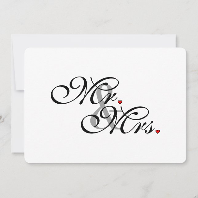 Invitation M. et Mme. Mari et Femme Ses Nouveaux Mariés (Devant)