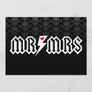 Invitation M. et Mme Rocker - mariage ou anniversaire fait