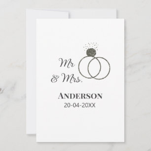 Invitation M & Mme ajoutent le nom de famille date année cade