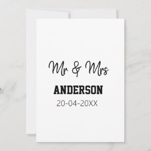 Invitation M. & Mme ajouter nom de famille date année mariage