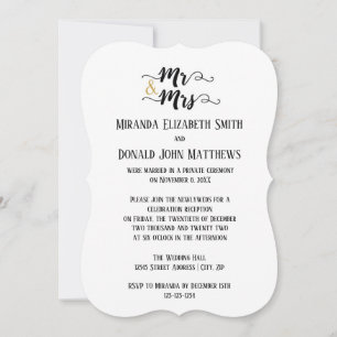Invitation M. & Mme -Faire-part de mariage