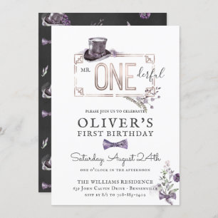 Invitation M. Onederful Anniversaire royal de Gentleman Vint