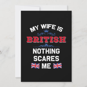 Invitation Ma femme est britannique monarchie Royaume-Uni rac