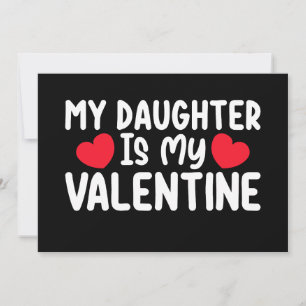 Invitation Ma Fille Est Ma Valentine Maman Papa Amour Famille