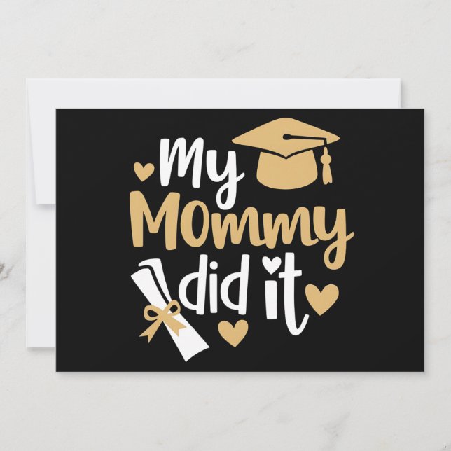 Invitation Ma Maman a Réussi Diplômée Graduation (Devant)