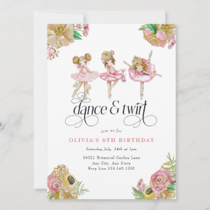 Invitation Ma Petite Ballerine   Fête de Ballet