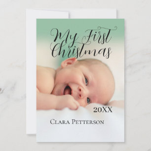 Invitation Ma première photo bébé de Noël ajouter nom année m