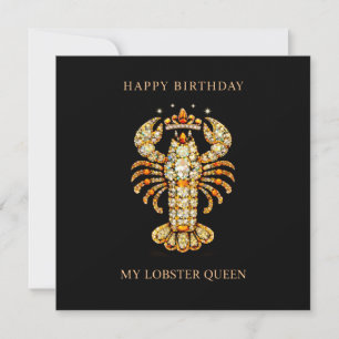Invitation Ma Reine des homards Bijou Birthday drôle