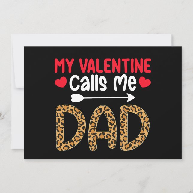 Invitation Ma Saint Valentin M'Appelle Papa Leopard Buffalo P (Devant)