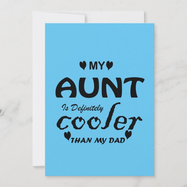 Invitation ma tante est vraiment glacière que mon père (Devant)