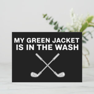 Invitation Ma veste est au lavage Golfeur amateur Maître Golf