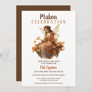 Invitation Mabon Récolte Automne Equinox Rétro Fairy