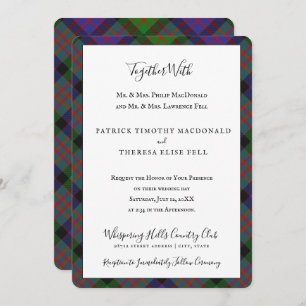 Invitation MacDonald Clan Tartan Scottish Plaid