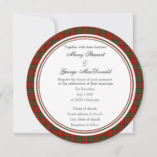 Invitation MacDonald Of Glencoe Mariage écossais Round Invita