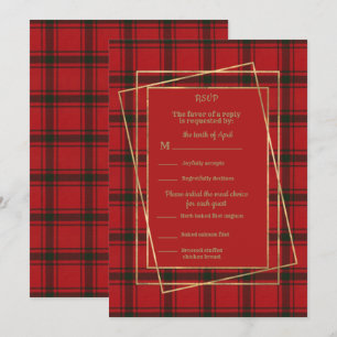 Invitation MacDonald Sleet Moderne avec Cadre Doré RSVP