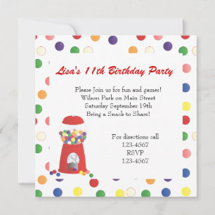 Invitation Machine à gumball