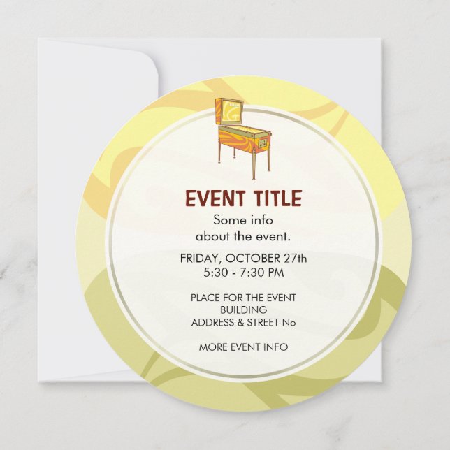 Invitation Machine à Pinball (Dos)