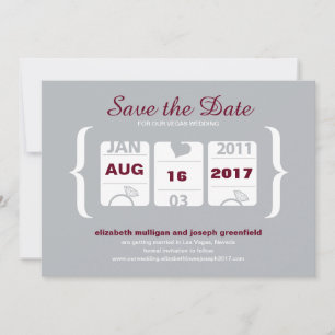 Invitation Machine à Sous Save the Date - Mariage