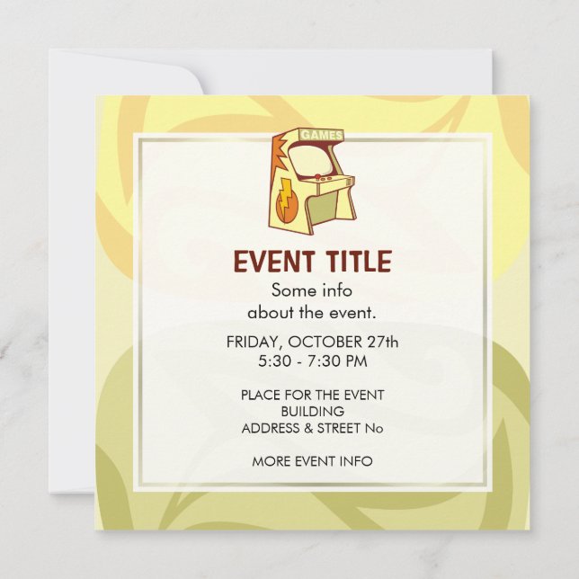 Invitation Machine d'arcade (Dos)