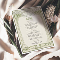 Mackintosh Trees in Bloom Vintage Wedding Menus