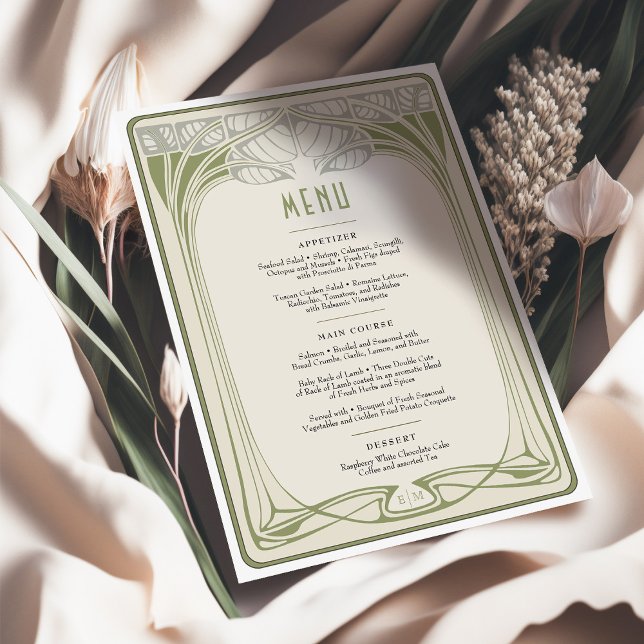 Invitation Mackintosh Trees in Bloom Vintage Wedding Menus (Créateur téléchargé)