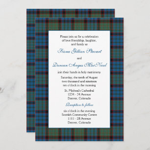 Invitation MacNichol Chasse Tartan Mariage