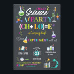 Invitation Mad Science Anniversaire de la fête de Chalkboard<br><div class="desc">Personnalisez facilement et rapidement cette formidable invitation de soirée scientifique avec le nom, l'âge et les détails de votre enfant, appuyez simplement sur le bouton customiser pour réorganiser et formater le style et l'emplacement du texte. Certaines des images peuvent être déplacées pour accommoder les détails de votre partie. c) The...</div>