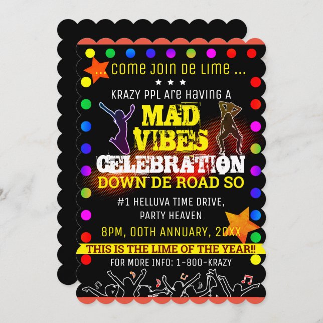 INVITATION MAD VIBES (Devant / Derrière)