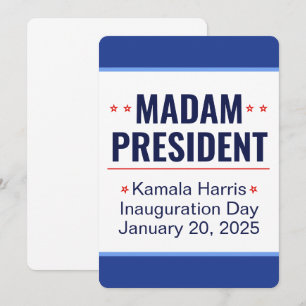 Invitation Madame la Présidente Kamala Harris Inauguration