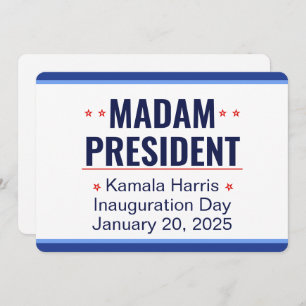 Invitation Madame la Présidente Kamala Harris Inauguration
